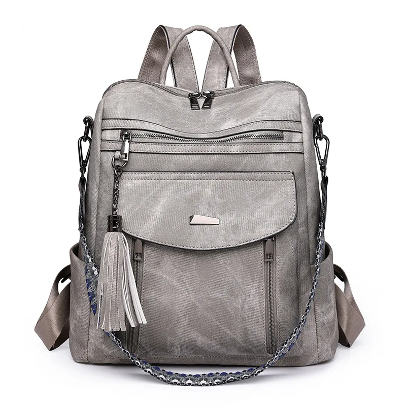 Women Anti-theft Design Backpack Casual Daypack Outdoor Female Women Shoulder Travel Multi-function Bags Women's Schoolbag 5