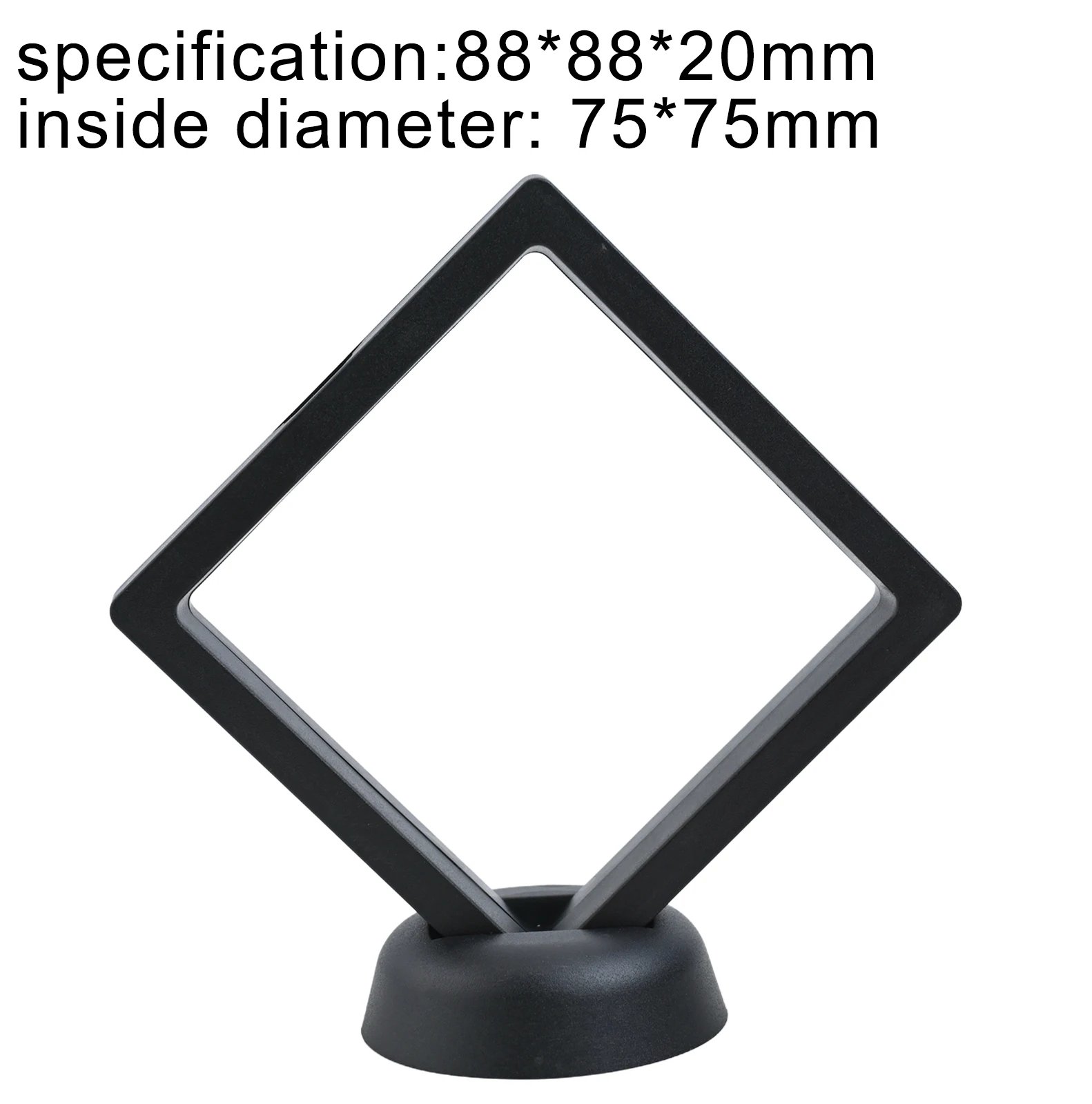 3D 코인 프레임 장식 디스플레이 전시 홀더 플라스틱 사각형 2개 스탠드 90*90mm 박스 케이스 컬렉션 페니