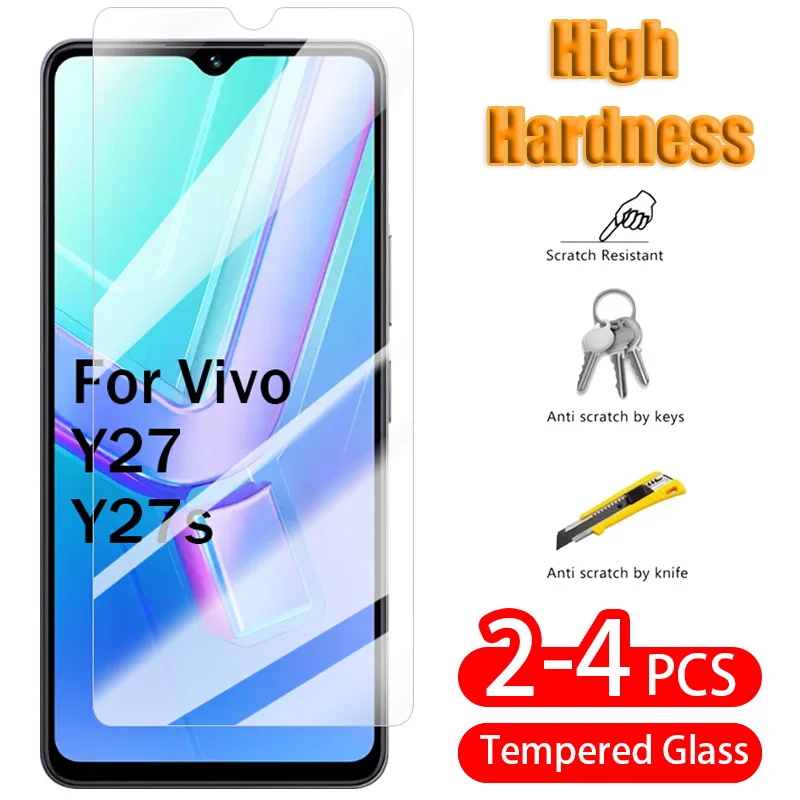 

For Vivo Y27 Y27s Screen Protector Tempered Glass Phone Protective Full Cover Flim Clearity HD Flim Glass For Vivo Y27 5G Y27s