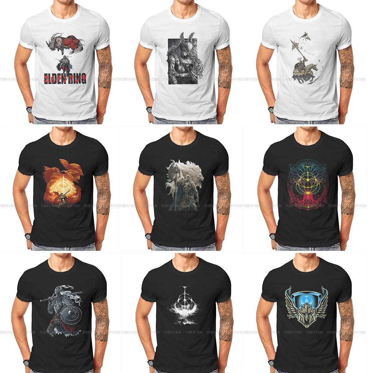 Elden Ring Game Akira Design T Shirt Vintage Grunge Summer Oversized Cotton  Men's Clothing Harajuku Crewneck Tshirt - T-shirts - AliExpress