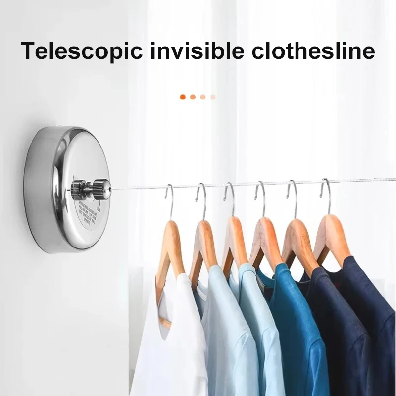 벽걸이 형 옷 라인 방풍 2.8m 조절 가능한 강도 나일론 내구성 미끄럼 방지 건..