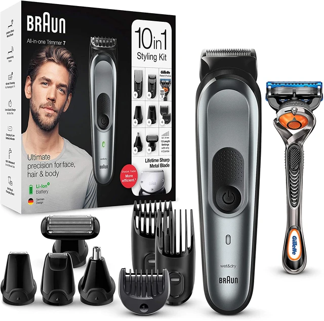 Braun 10-in1 Trimmer All-in-one 7 MGK7221 tagliacapelli per uomo,  tagliacapelli e Body Groomer con 8 accessori supporto di ricarica -  AliExpress