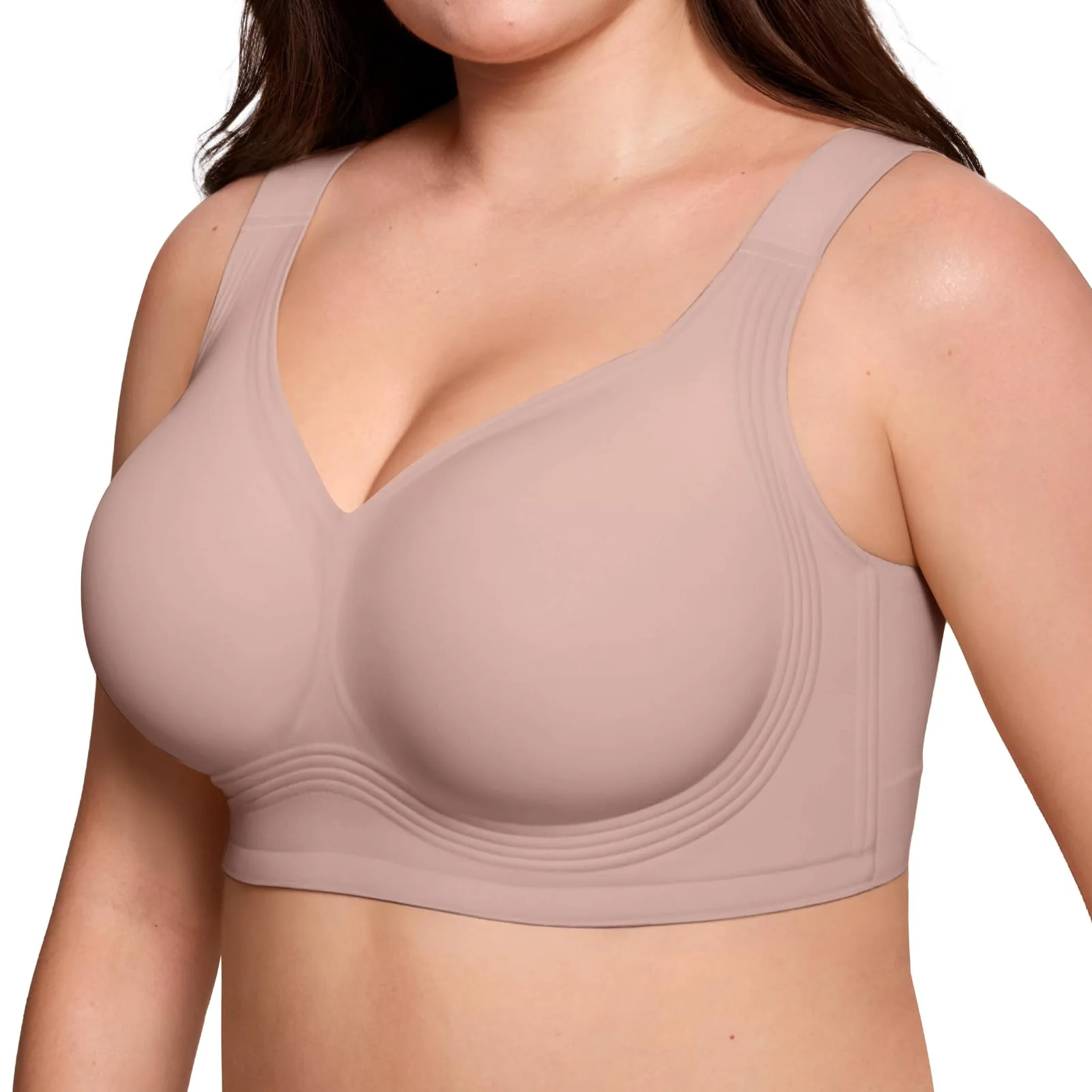 Plus Size Push Up Jelly Bra Seamless No Underwire Bras Full Coverage Brassiere Hide Back Fat Tshirt Bras Comfort Daily Bralette