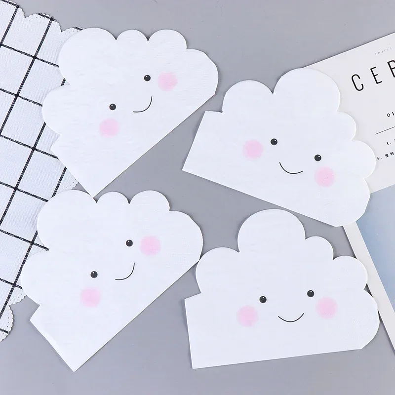 Cute Cloud-shaped Paper Towels Color Napkins Printed Facial Tissue Shaped Party Paper Towels Towel Napkins for Decoupage paper napkins