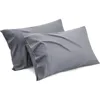 Bedsure Cooling Pillow Cases Queen - 100% Rayon Derived from Bamboo Dark Grey Pillowcase 1