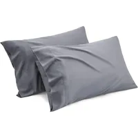 Bedsure Cooling Pillow Cases Queen - 100% Rayon Derived from Bamboo Dark Grey Pillowcase 1