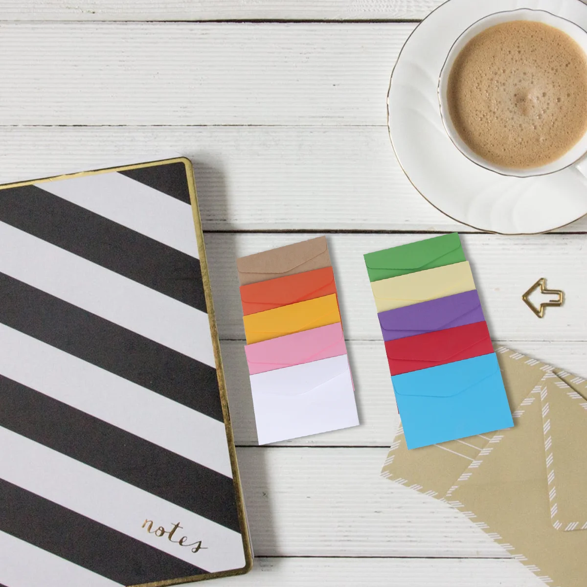 

Envolopes Bright Color Durable Fashion Storage Envolopes Kraft Paper Envelopes for Postcards Coins