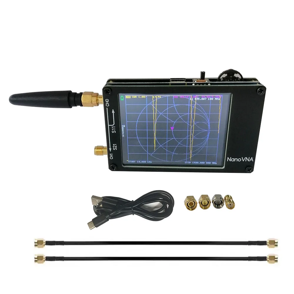 

Комплект векторного анализатора сети NanoVNA-H, анализатор коротковолновой HF VHF UHF MF антенны