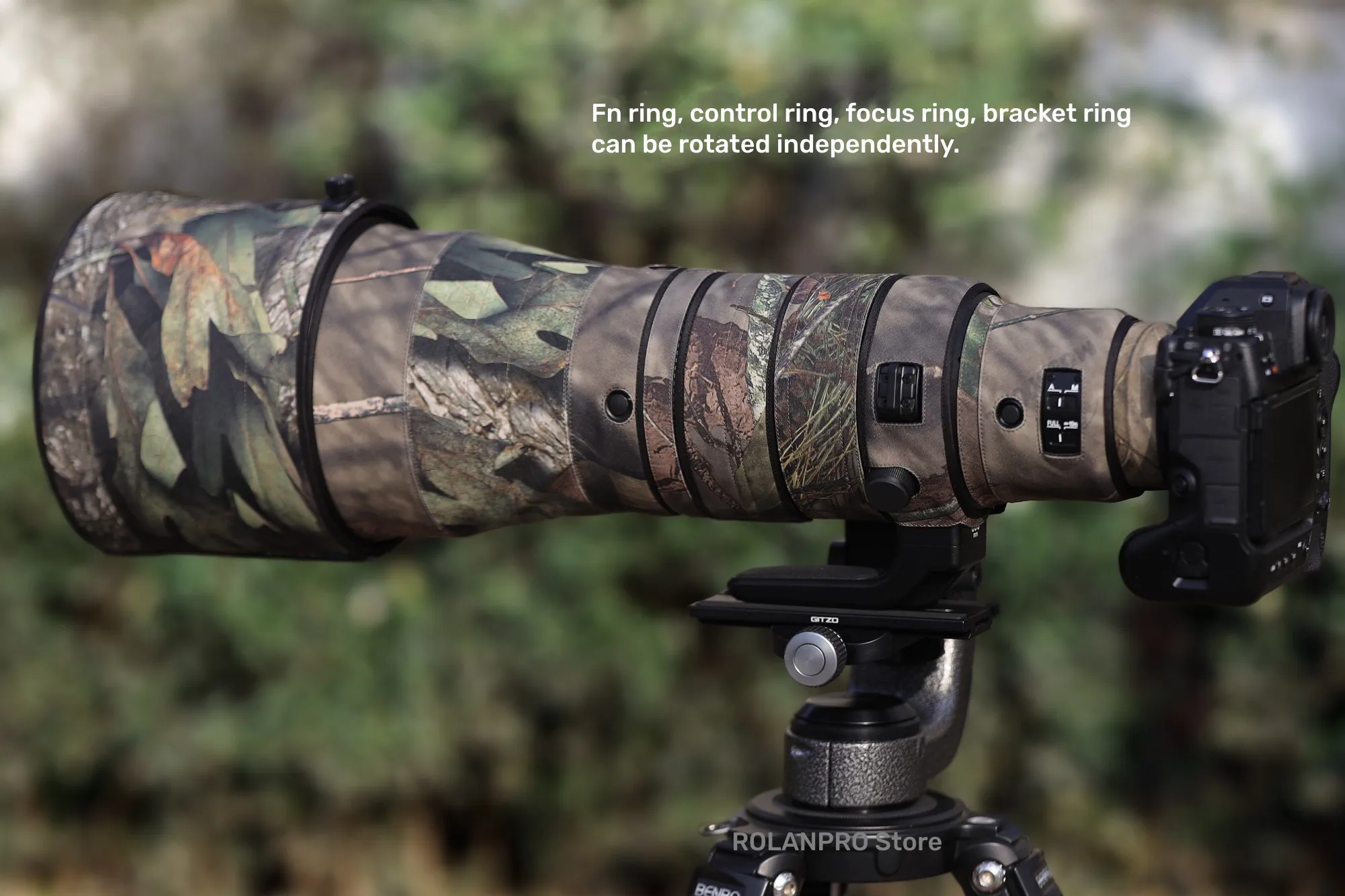 ROLANPRO Wasserdichte Objektiv Camouflage Mantel Für Nikon Z 600mm F4 TC VR S Regen Abdeckung Schutzhülle Für NIKKOR Z600 F/4 Pistolen Fall – Detail 20