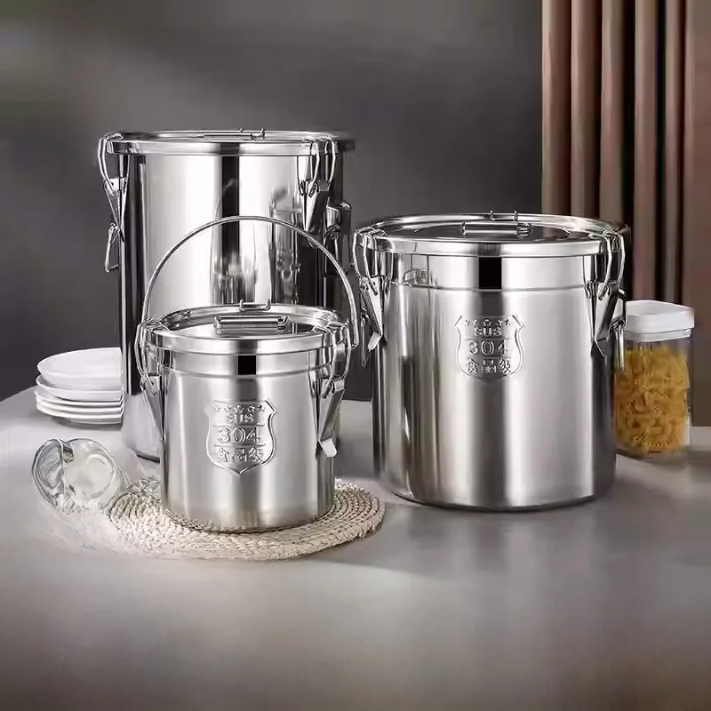 Thiened 304 Stainl Steel Sed Food very Buet with Bule Takeaway Rice Buet Soup Buet Oil Buet Sed Buet