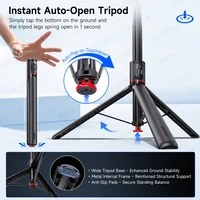 Auto Pop-Up Tripod Portable 70-Inch All-in-one Selfie Stick, Foldable Phone Holder with Bluetooth Remote for iPhone Android - Image 5