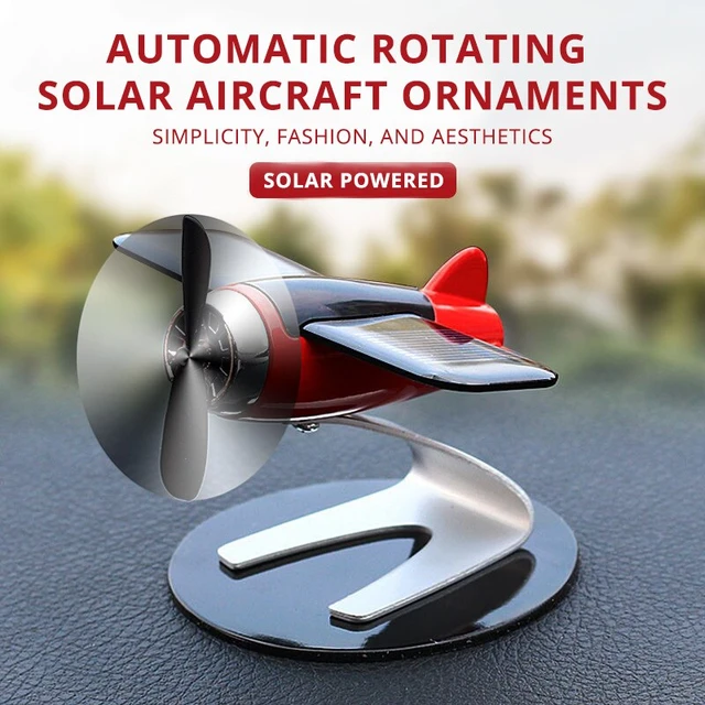 Automobile Toys Ornaments Metal Material Creative Solar Rotating Aircraft Auto  Decoration Accessories Gift Car Dashboard Doll From Mumianflo, $130.64