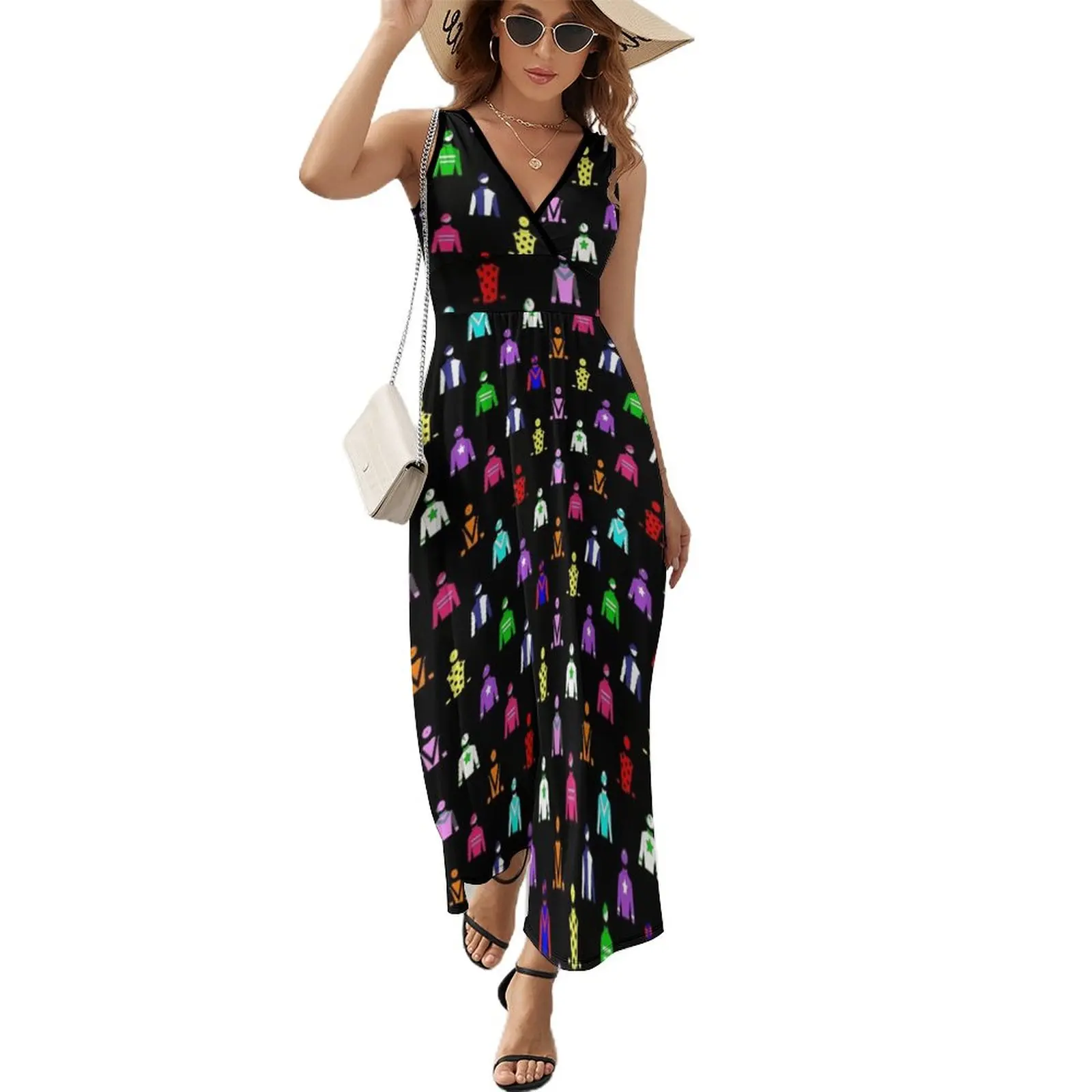 

Horse Racing Jockey Silks Sleeveless Dress summer dress woman 2023 Beachwear elegant women's sets Women long dress