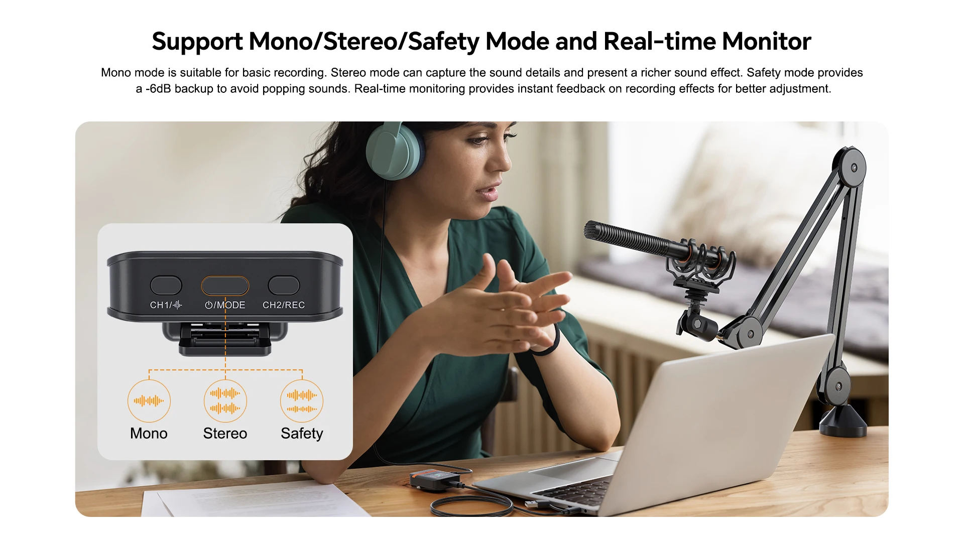 COMICA VM40 2.4G Super Cardioid Shotgun Microphone, Wired and Wireless dual modes, Bluetooth microphone for Camera/Smartphone/PC