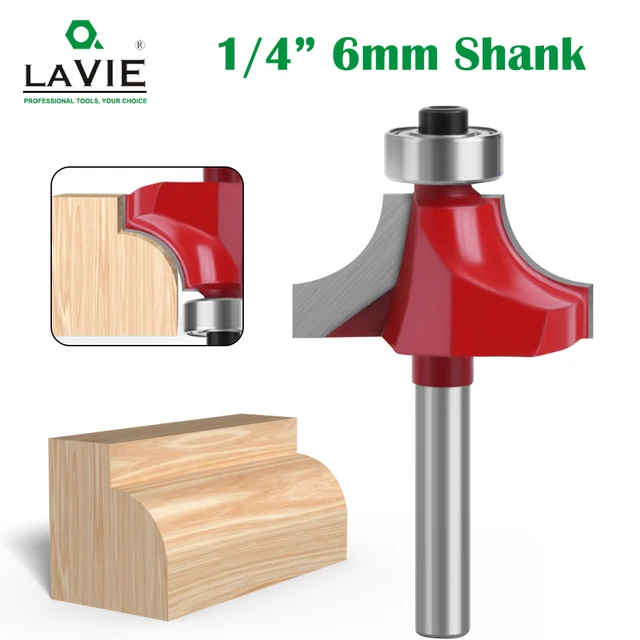 Introducing the LAVIE 1pc 6mm 1/4 Shank Small Corner Round Router Bit For Wood Edging Woodworking Mill Classical Cutter Bit For Wood MC01035