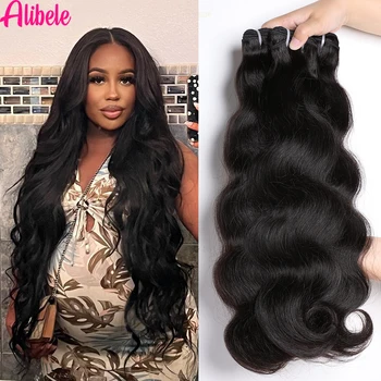 Alibele 12A Grade Body Wave Bundle Deals Malaysia Virgin Hair Weave Bundles Water Wave Bundles Wholesale Bundles Natural Color 1