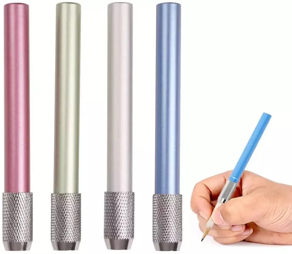 Multi Color Adjustable Aluminum Pencil Extension Stand Schol Hobby Art Writing Tool Pencil Extension Length