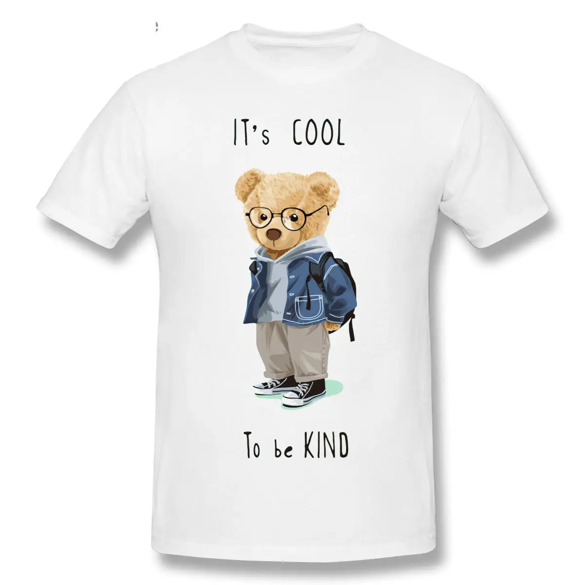 

2021 Fashion T Shirts Funny Teddy bear Short Sleeve Casual Men Fashion O-neck 100% Cotton T-Shirts Tee Top