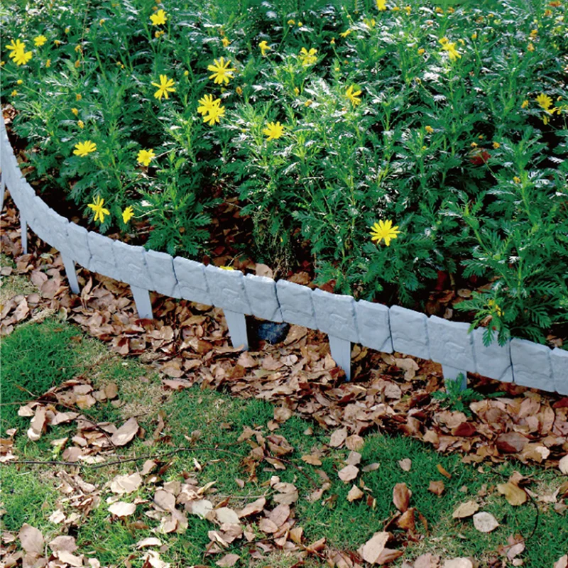 

Garden Fence Cobblestone Border Plastic Lawn Edging Plant Border Decorations Flower Bed Border Outdoor Landscape