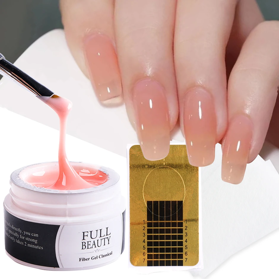 15ml Extension Jelly Nail Gel Kit Nude Pink Acrylic Hard Gel Polish Finger Construction Complete Tools French Form Manicure 1800 5