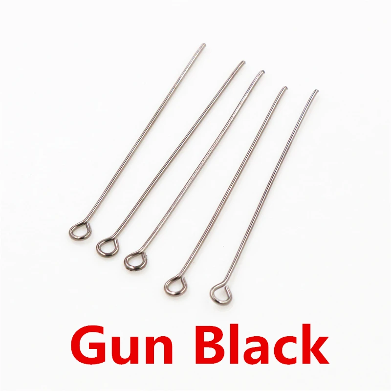 16 20 25 30 35 40 45 50mm Eye Head Pins 200pcs/bag Classic 7 colors Plated For Jewelry Findings Making DIY Supplies
