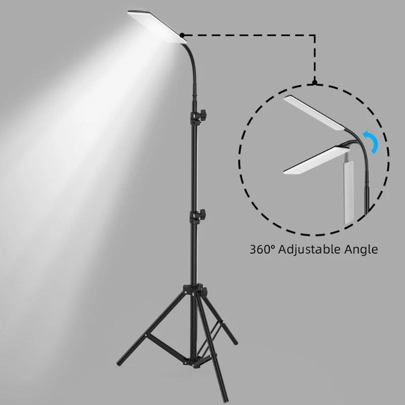 Portable Outdoor Camping Light Selfie Camera Lamp USB Power Adjustable Telescoping Tripod USB LED Lamp for Travel Fishing