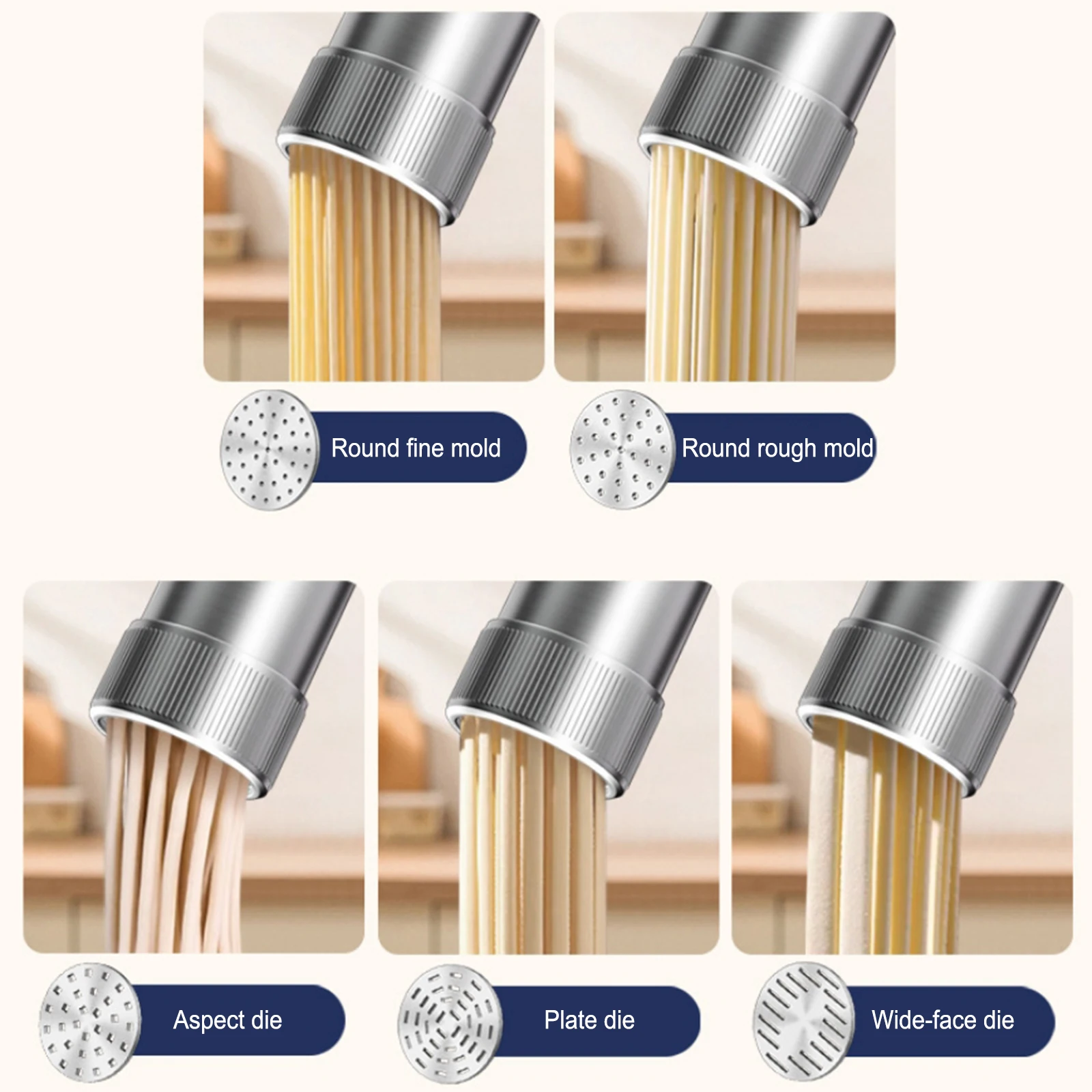 S77138329c7d34491a0483b4c7fb9be43g Elektryczny urządzenie do gotowania makaronu przenośny bezprzewodowy ręczny pistolet do makaronu z 5 foremkami USB do ładowania domowego makaronu automatyczny automat Ramen