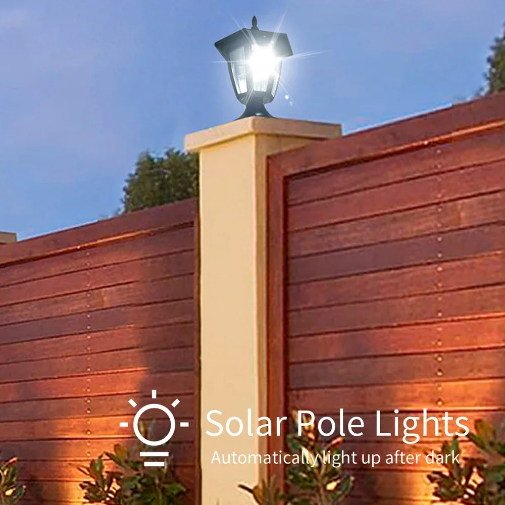 2PCS Solar Light Fence Light IP65 Outdoor Solar Lamp for Garden Decoration Gate Fence Wall Courtyard Cottage Lamp