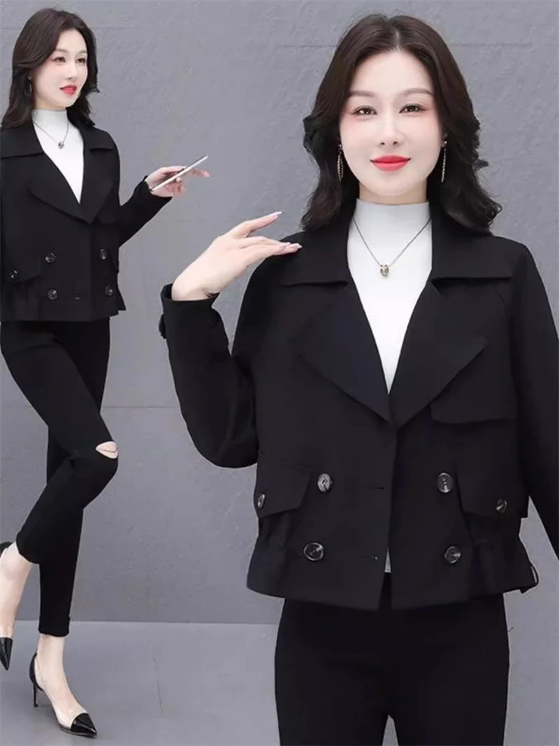 Short Windbreaker Jacket for Women in 2024 Korean Early Autumn New Fashion Trend This Year High-end Short Style Fashion Trend WF