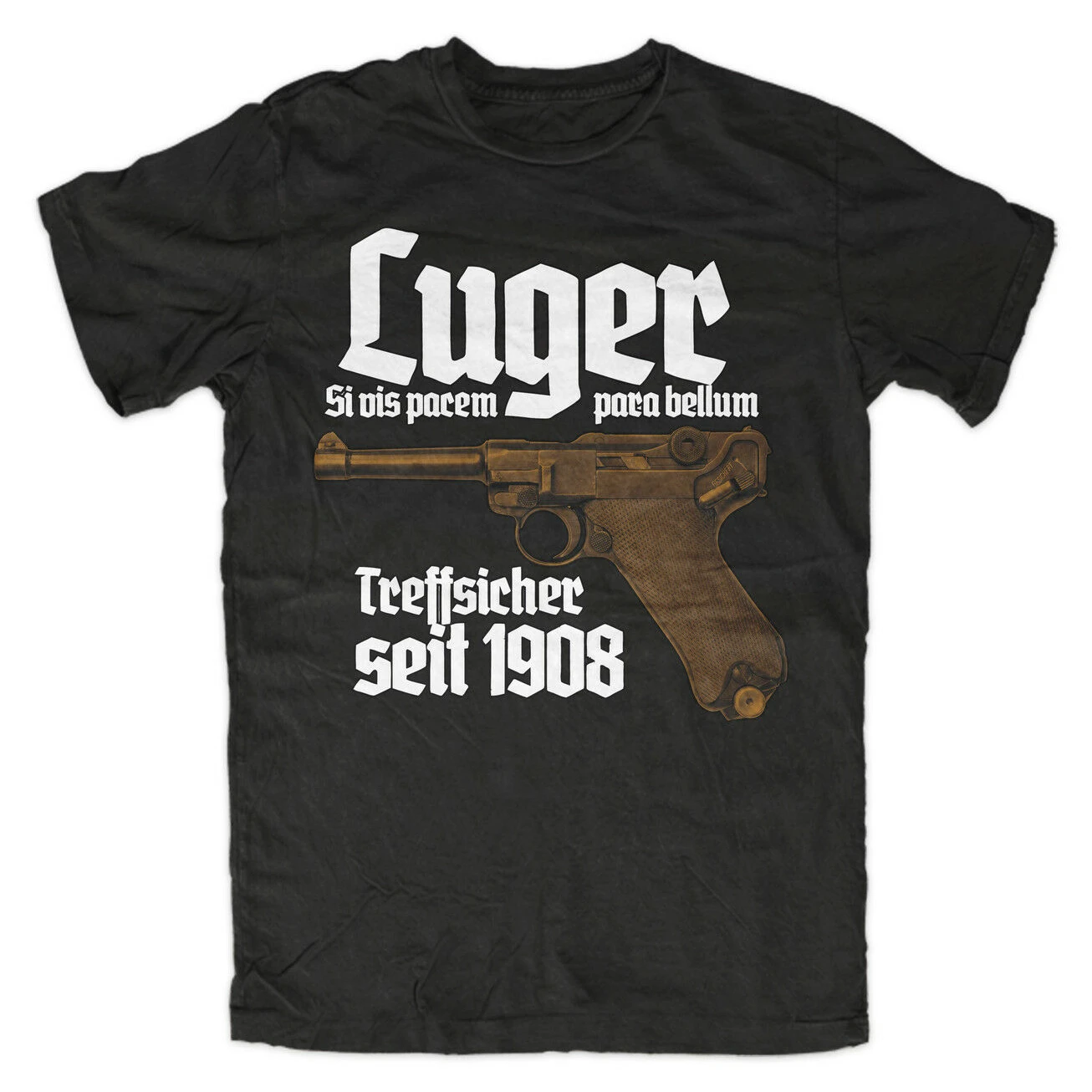 Wehrmacht Pistola Autocaricante Wwii German Luger Pistol T-Shirt 100% Cotone O-Collo Manica Corta T-Shirt Casual Da Uomo Taglia S-3Xl