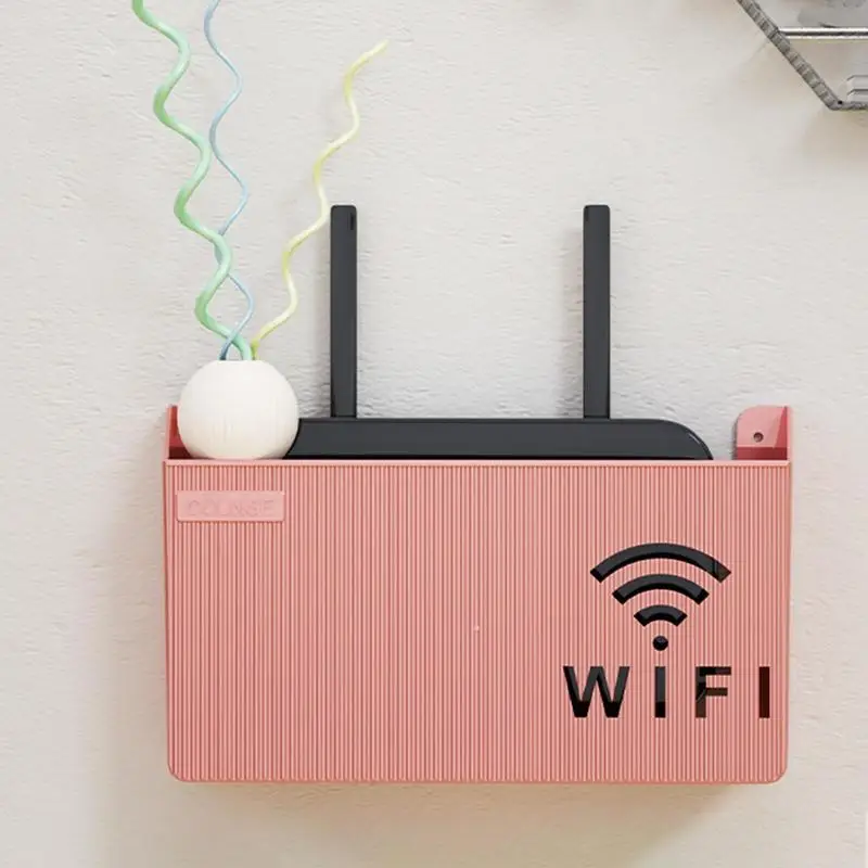 Caja de almacenamiento WiFi, soporte de mesa de montaje en pared, caja de  almacenamiento de enrutador WiFi, módem, organizador de escritorio,  estantes - AliExpress