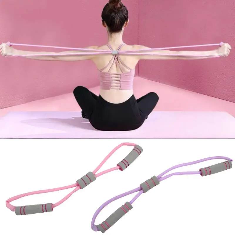 8 Shaped Resistance Bands Sports Workout Elastic Band At Home Yoga Fitness Pull Rope Yoga Training Exercise Gym Equipment fitness resistance band,fitness accessories