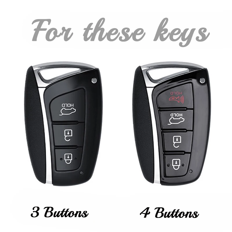 Car Key Case Shell 3 4 Buttons for Hyundai Santa Fe Sport Ix45 Equus Centennial Genesis G80 Grandeur Azera 2013-Cover Fob key case cover,key case,car key shell,flip key fob shell