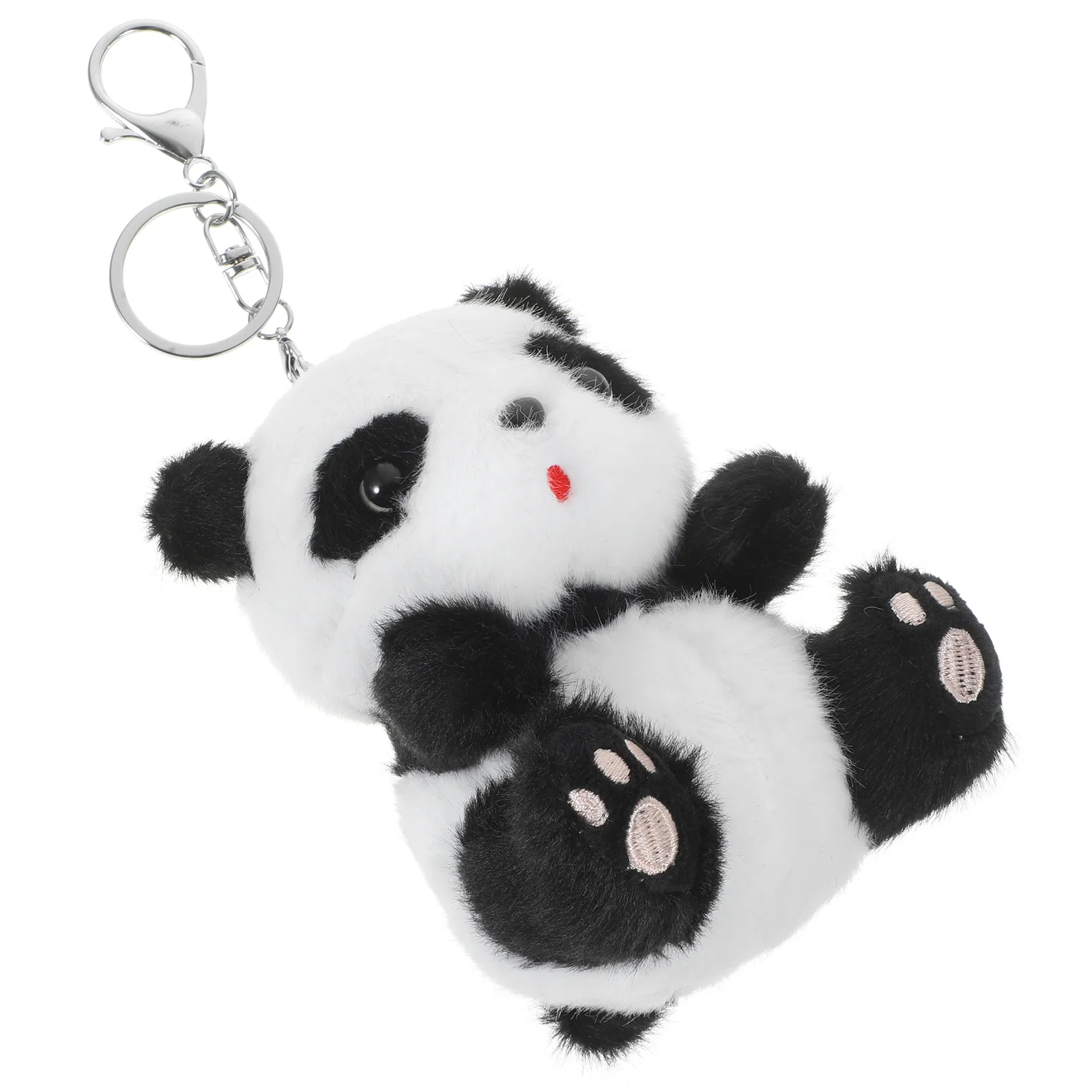 Plush Panda Key Chain Stuffed Animal Key Ring Cute Panda Pendant Charm Car Key Holder Backpack Purse Handbag Hanging