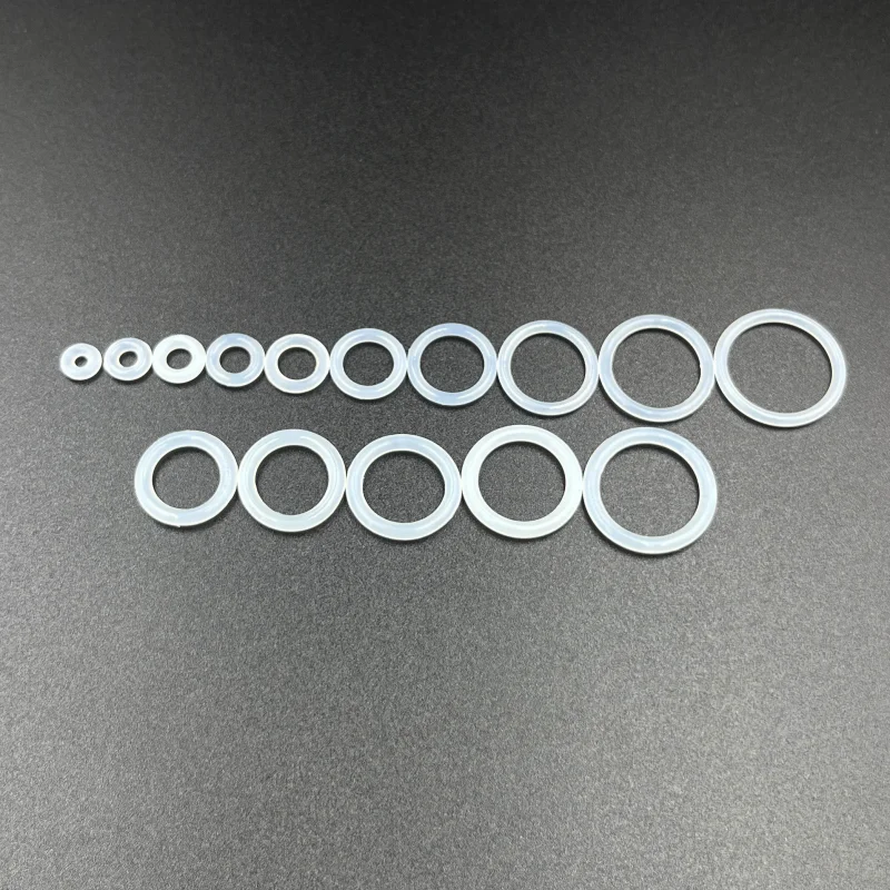 CS 1.5/2.0/2.4/3.1mm VMQ O 링 개스킷 실리콘 O-링 고온 방수 와셔 절연 흰색 O-링 키트
