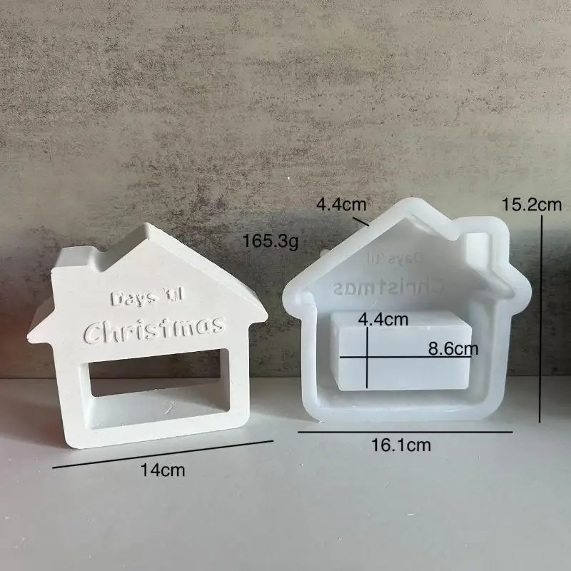 Countdown Calendar Decoration Silicone Mold With Date And Dice Star House Decoration Mold Countdown Casting Paste Mold