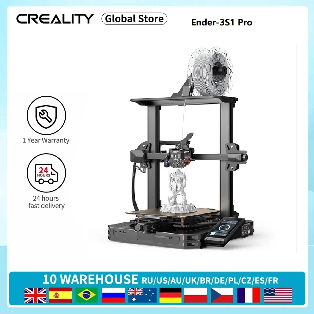 Newest Creality Ender 3 S1 PRO 3D Printer Up to 300℃ High Temp Sprite Dual Gear Direct Extruder 4.3 inch 32Bit Silent CR Touch| | - AliExpress