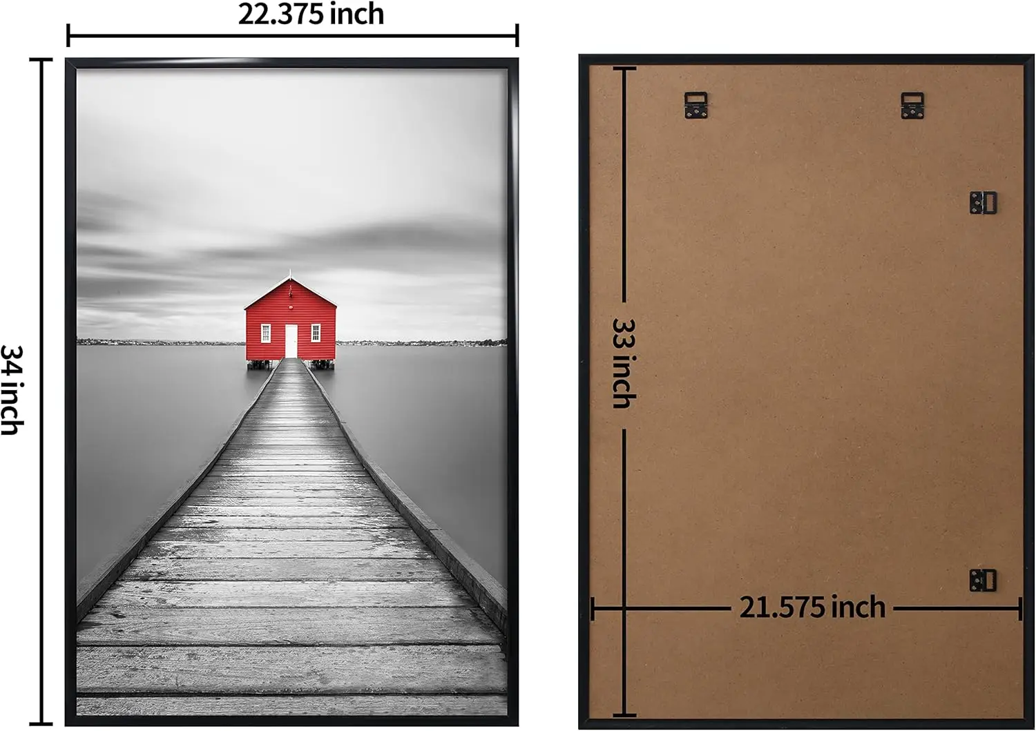 ELSKER&HOME 22.375 x 34 Poster Frame 9 Pack, Black Picture Frame for Horizontal or Vertical Wall Mounting,Sturdy & Scratch-proof