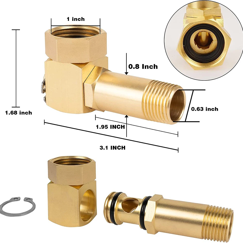 Garden Hose Adapter Brass Replacement Part Swivel Connector Hose