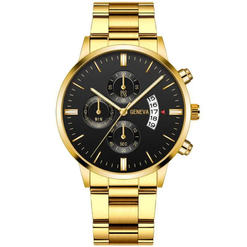 Stainless Steel Men Calendar Quartz Watch