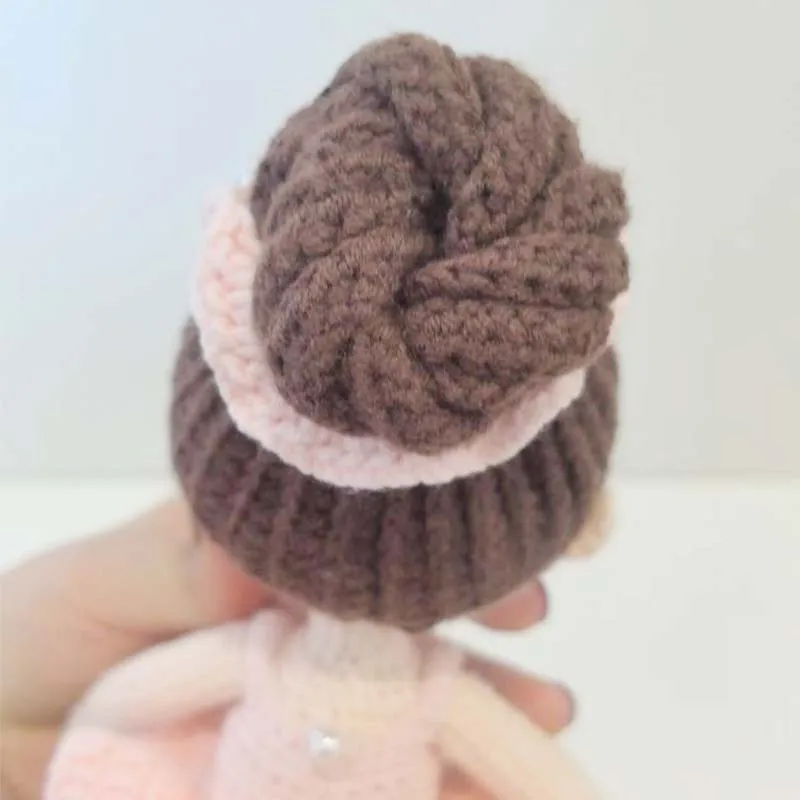 수제 뜨개질 인형 크로셰 발레리나 소녀 인형 크로셰 인형 홈 액세서리 공예 장난감 장식품