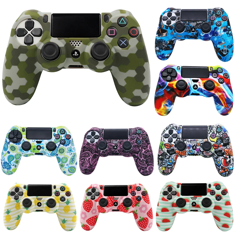  RALAN Pink Controller Skins for PS4,Fruit Silicone