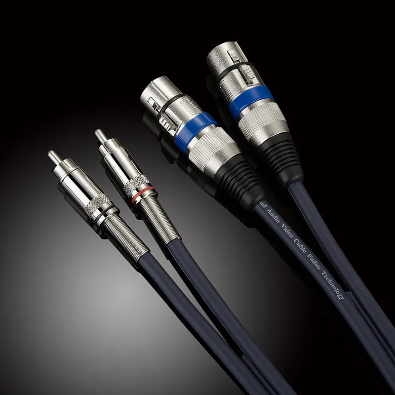Premium Dual RCA to XLR Audio Cable for Professional Sound Equipment