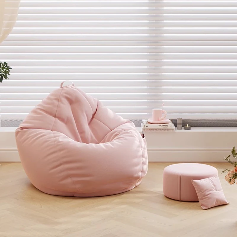 

Cute Round Comfortable Bean Bag Sofas Adults Pink Italian Bedroom Bean Bag Sofas Simple Modern Divani Soggiorno Home Furnitures