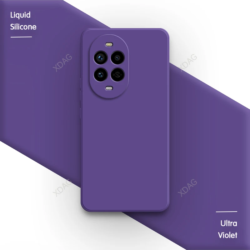 Premium Liquid Silicone Soft Phone Case with Lens Protection - Square Design in Elegant Finish