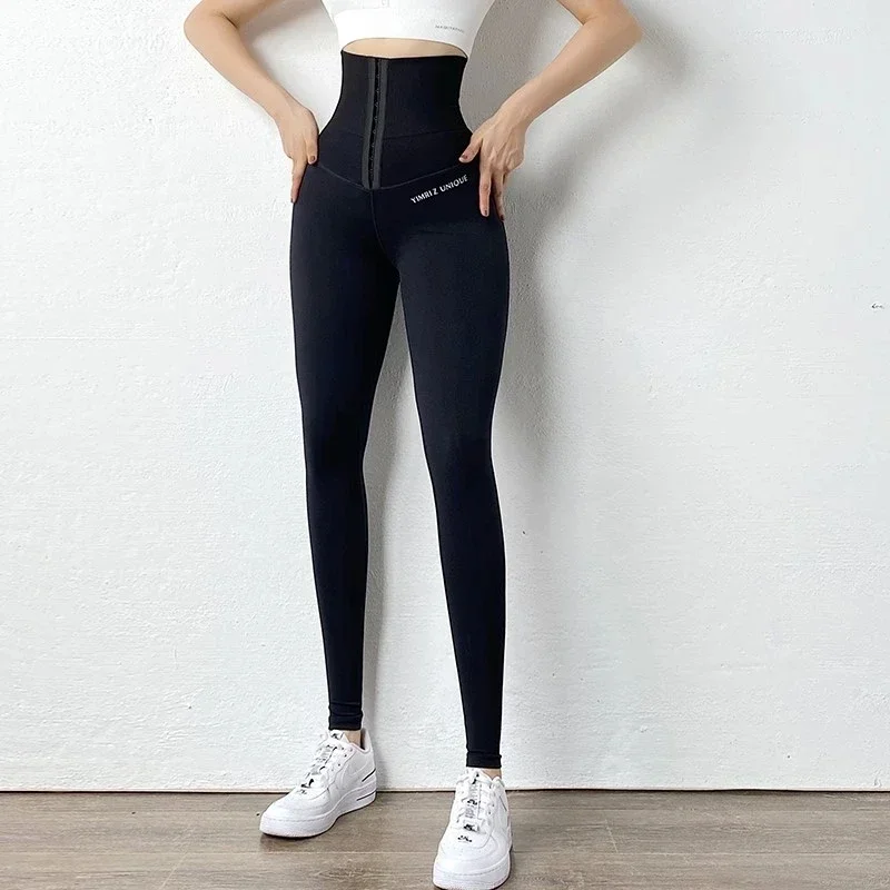 Women Shrink Abdomen High Waist Corset Yoga Pants Workout Legging Sports Fitness Gym Leggings Running Training Tights Activewear