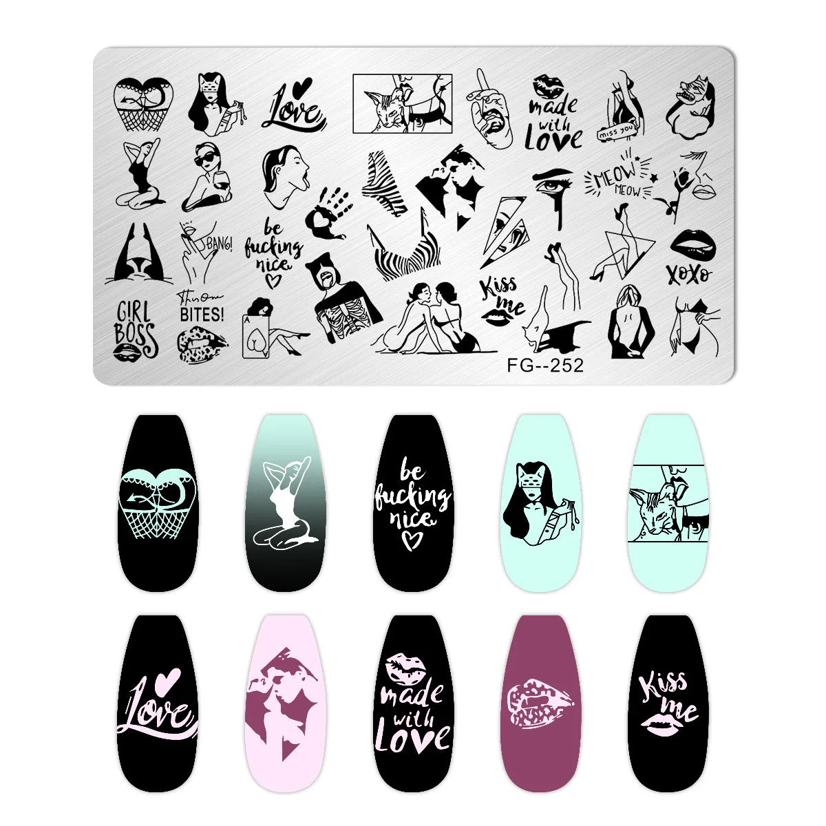 1PCS Halloween Pumpkin Nail Stamping Plates Rectangle Template Stencils Nail Art Stamp Image Plate Manicure Nail Print Tools 2