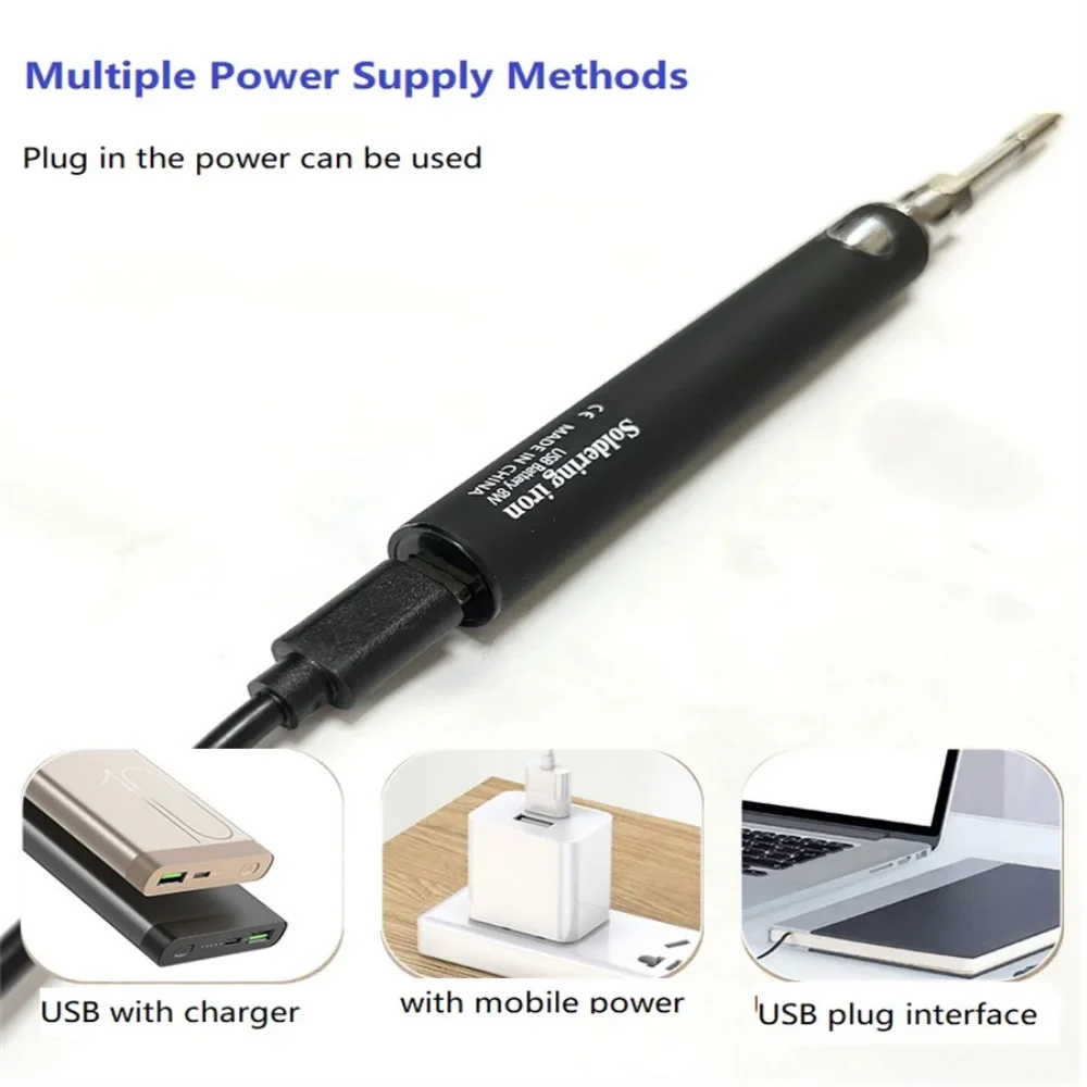 Soldering Iron Wireless Charging Electric USB 5V8W Fast Charging lithium battery Portable Repair Welding Tools