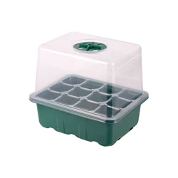Seedling Starter Kit with Humidity - Control Domes - Set of 3 Trays with Adjustable Vents (3pcs 12 holes)