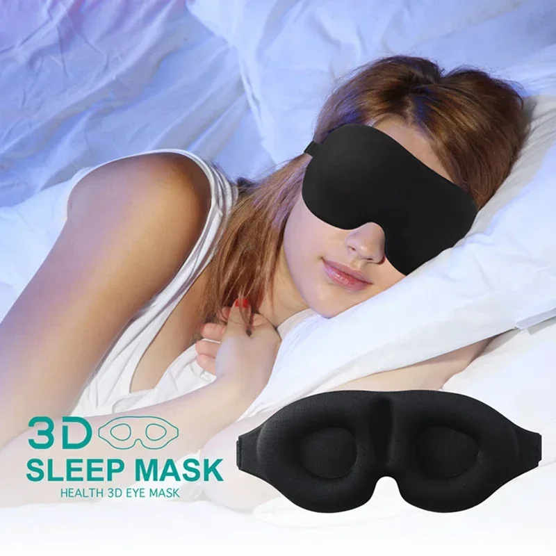 

3D Sleeping Eye Mask Travel Rest Aid Eye Cover Patch Paded Soft Sleeping Mask Blindfold Eye Relax Massager